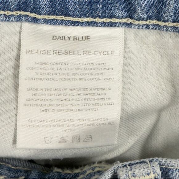 Daily Blue By AG Hype Straight Leg Jeans High Rise Distressed Dust Size 25 NEW - Picture 11 of 15